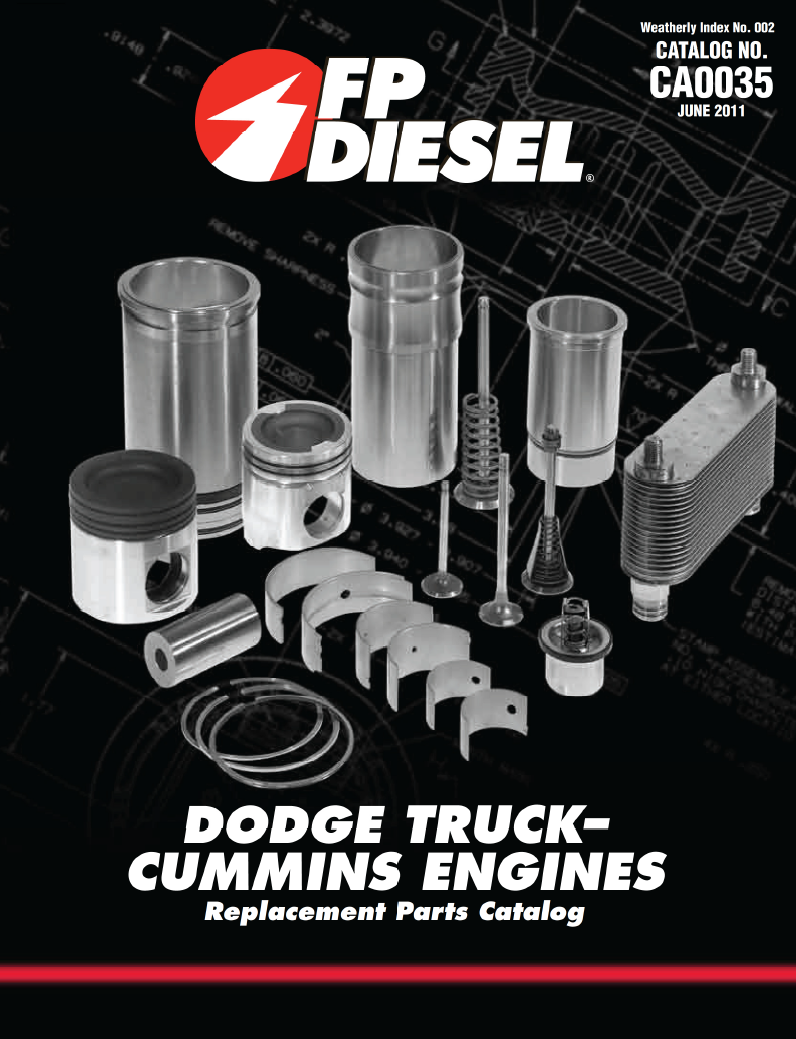 Catálogo FP Diesel de motores Cummins para Dodge Truck — Tractopartes DERMAT