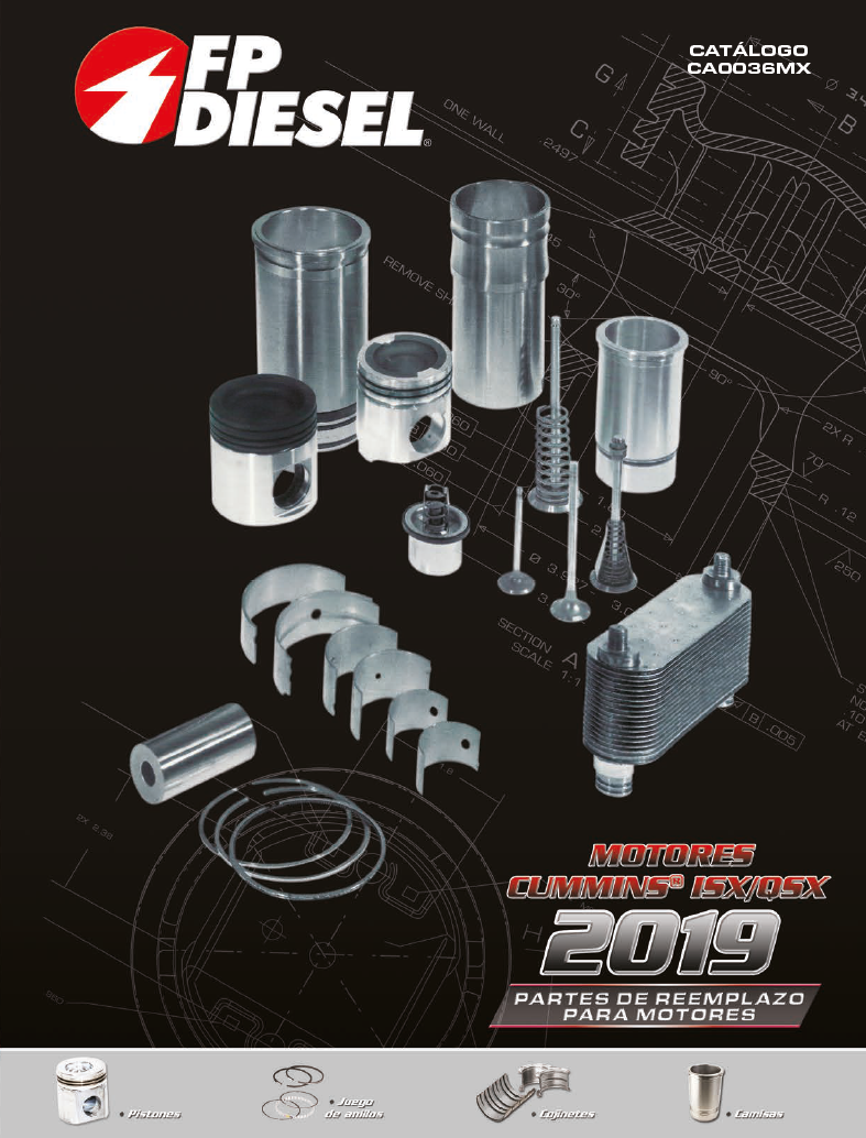 Catálogo FP Diesel de motores Cummins ISX y QSX — Tractopartes DERMAT